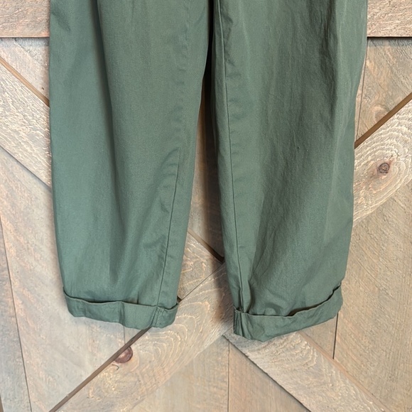 Banana Republic army green flight jacket jumpsuit Organic cotton Size 6 Tall - Picture 10 of 13